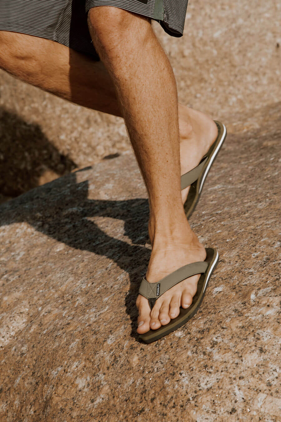 Tarlan - Mens Flip Flops - Olive