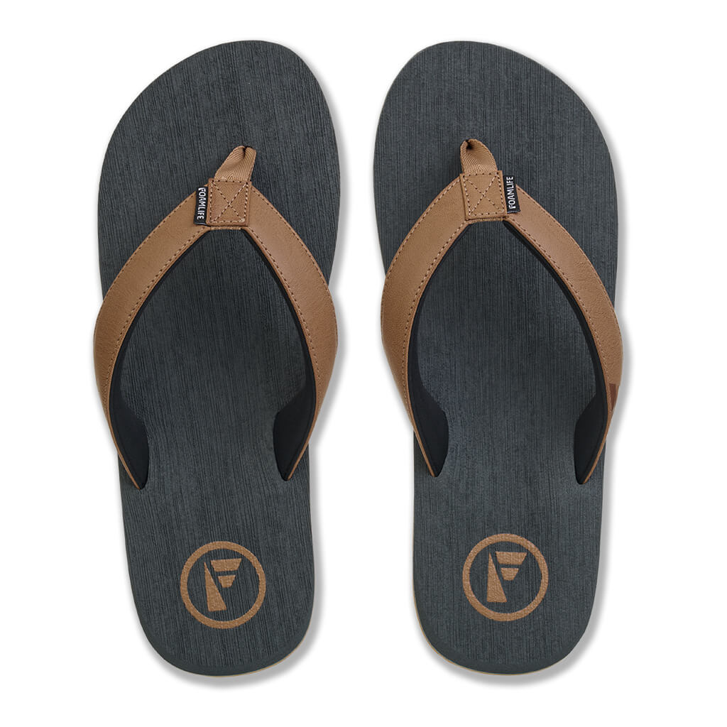 Seales Earth - Mens Flip Flops - Slate Grey