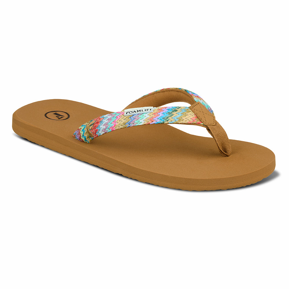 K Bay - Womens Flip Flops - Latte Brown