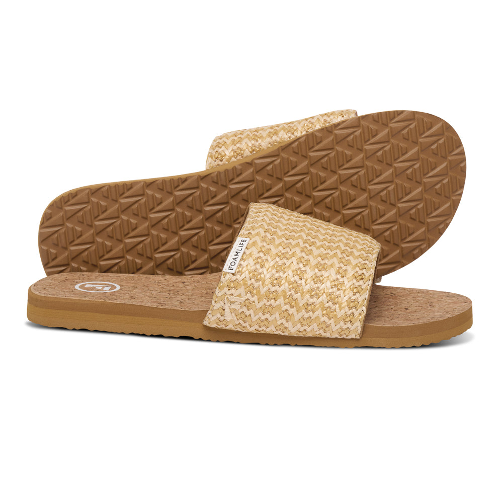 Vayla Slide - Womens Slider - Latte Brown