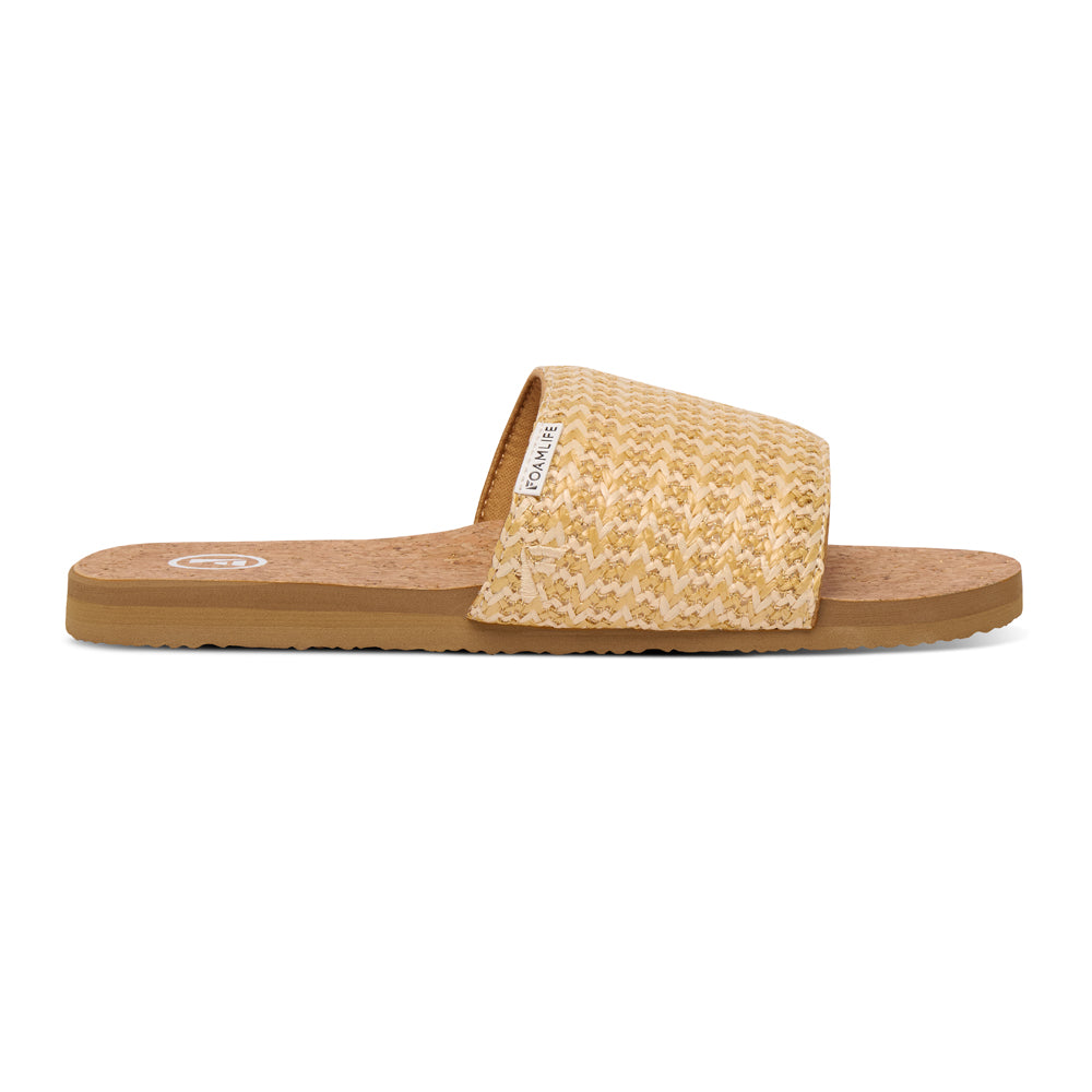 Vayla Slide - Womens Slider - Latte Brown