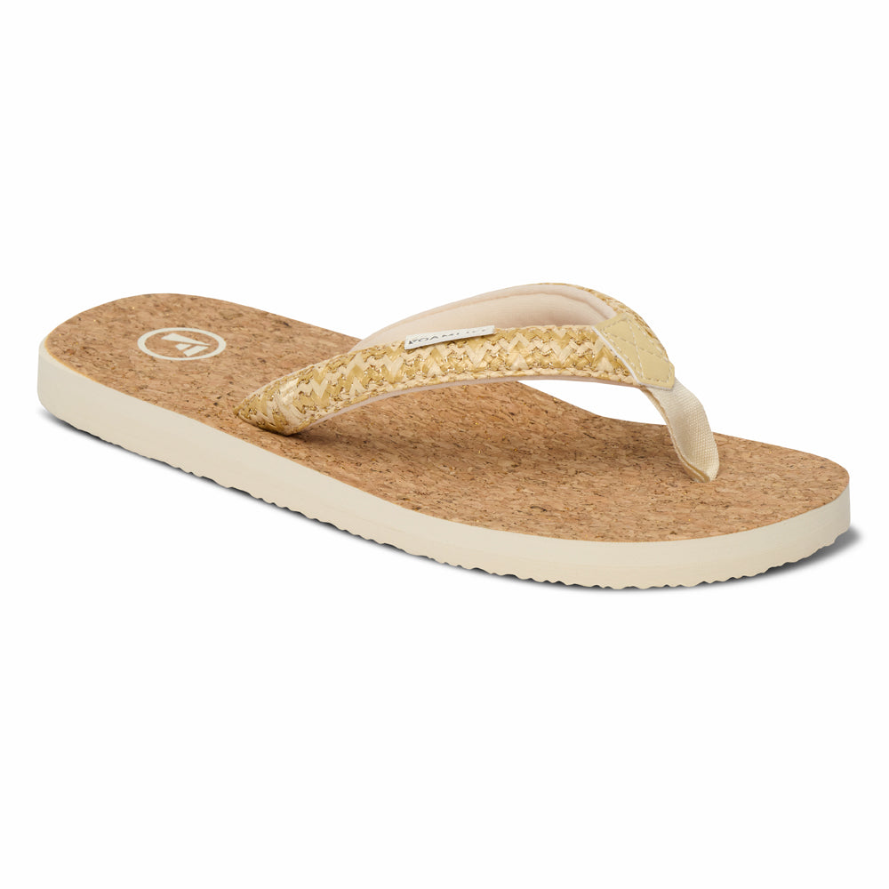 Vayla - Womens Flip Flops - Light Beige