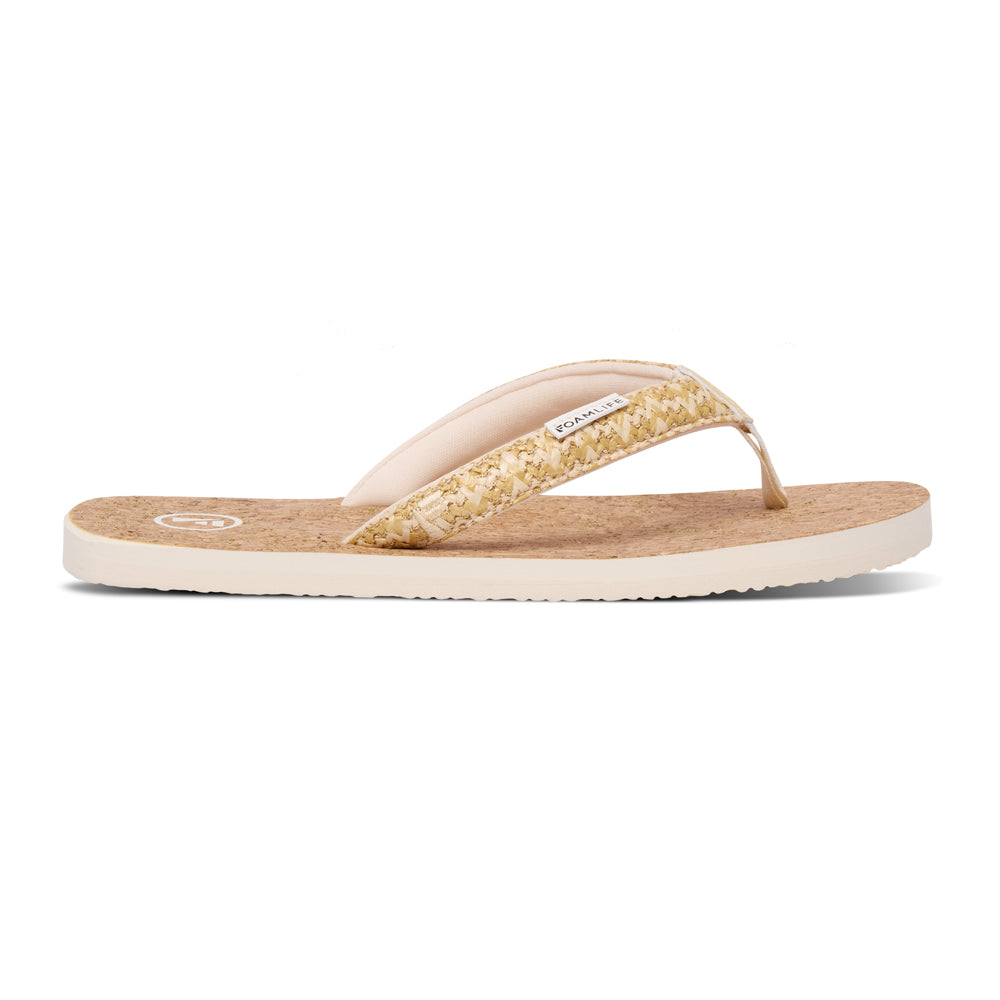 Vayla - Womens Flip Flops - Light Beige