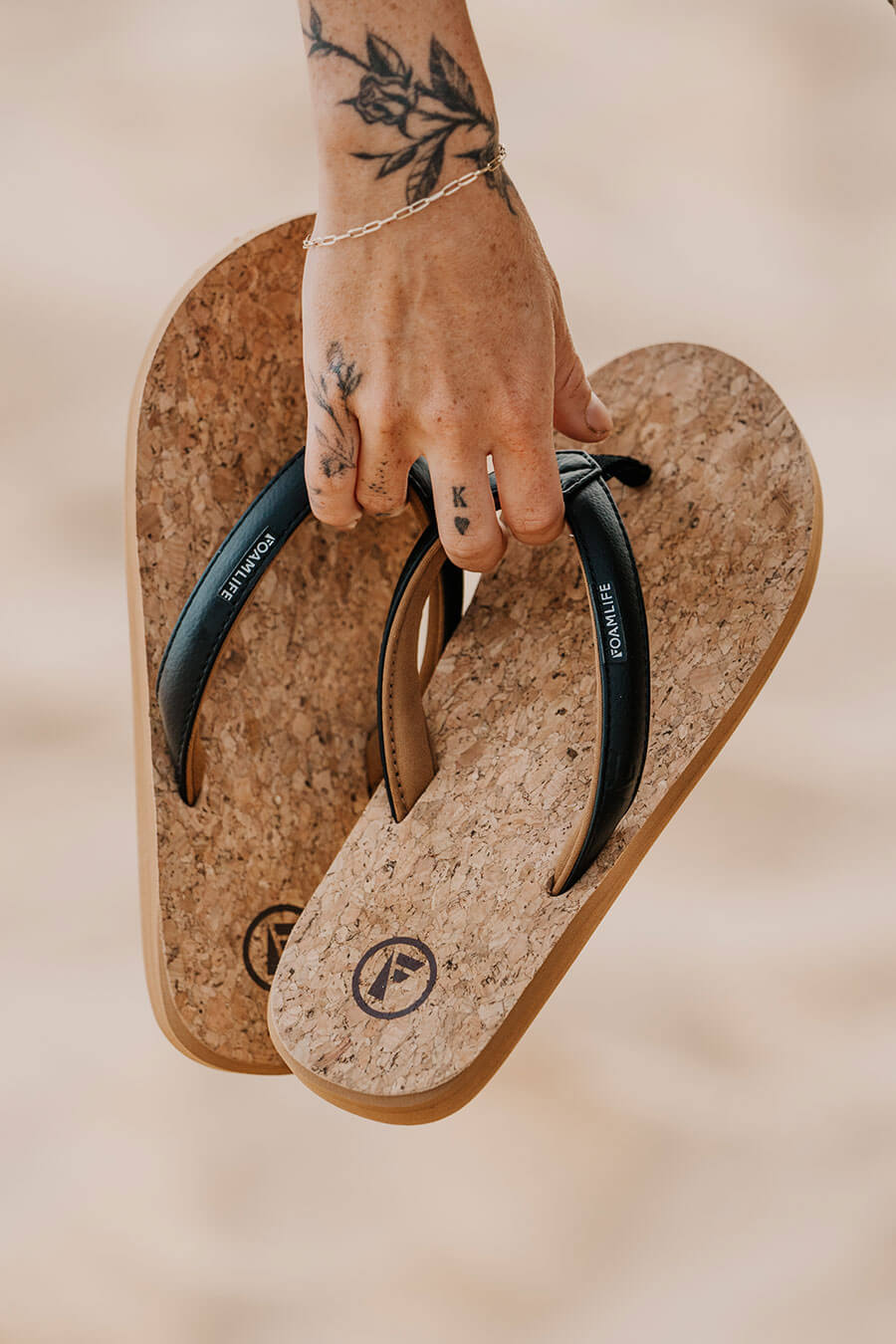 Goldie Earth - Womens Flip Flops - Latte Brown