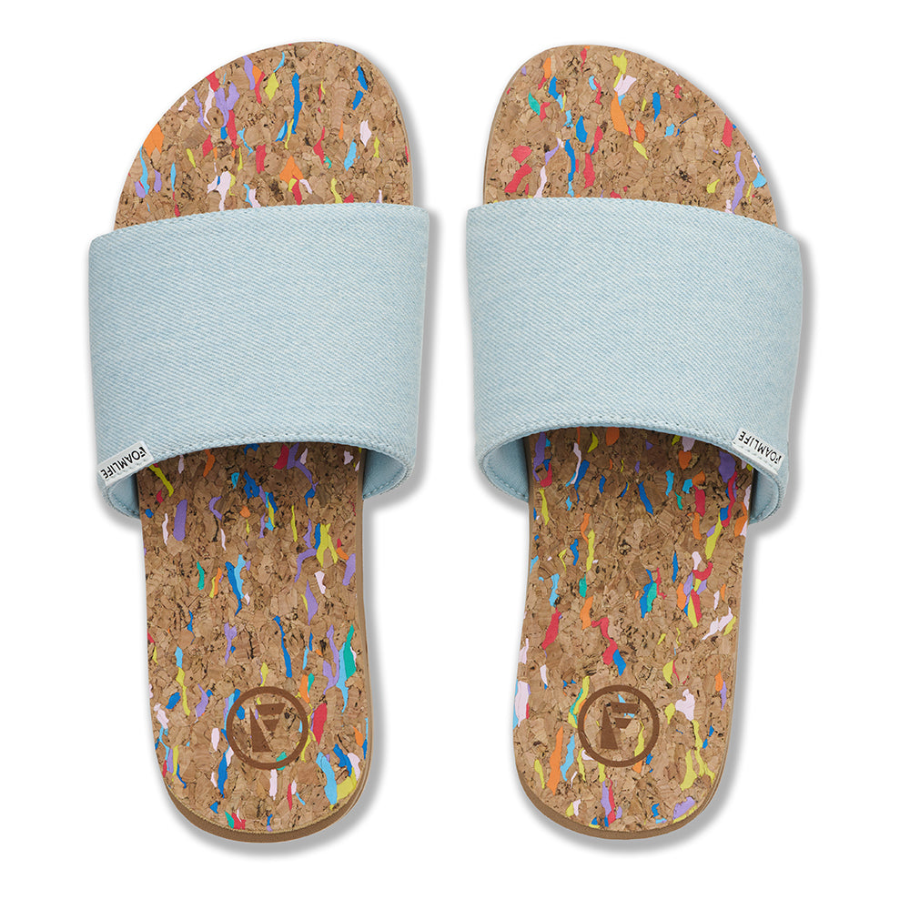 Goldie Slide - Womens Slider - Denim Blue