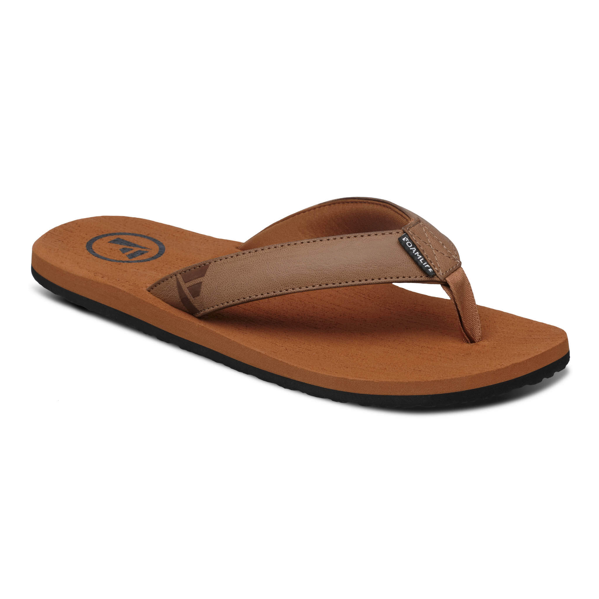 Seales - Mens Flip Flops - Tan/Tan