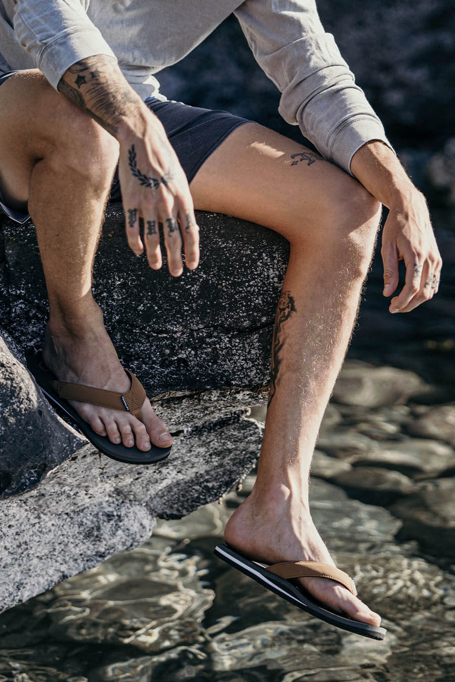 Traa SC - Mens Flip Flops - Slate Grey