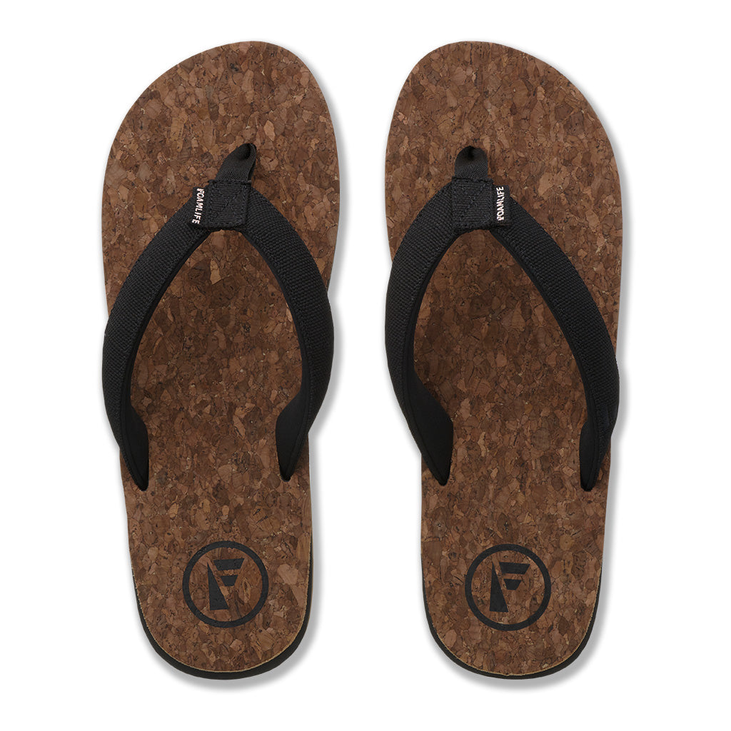 Mully Cork - Mens Flip Flops - Black