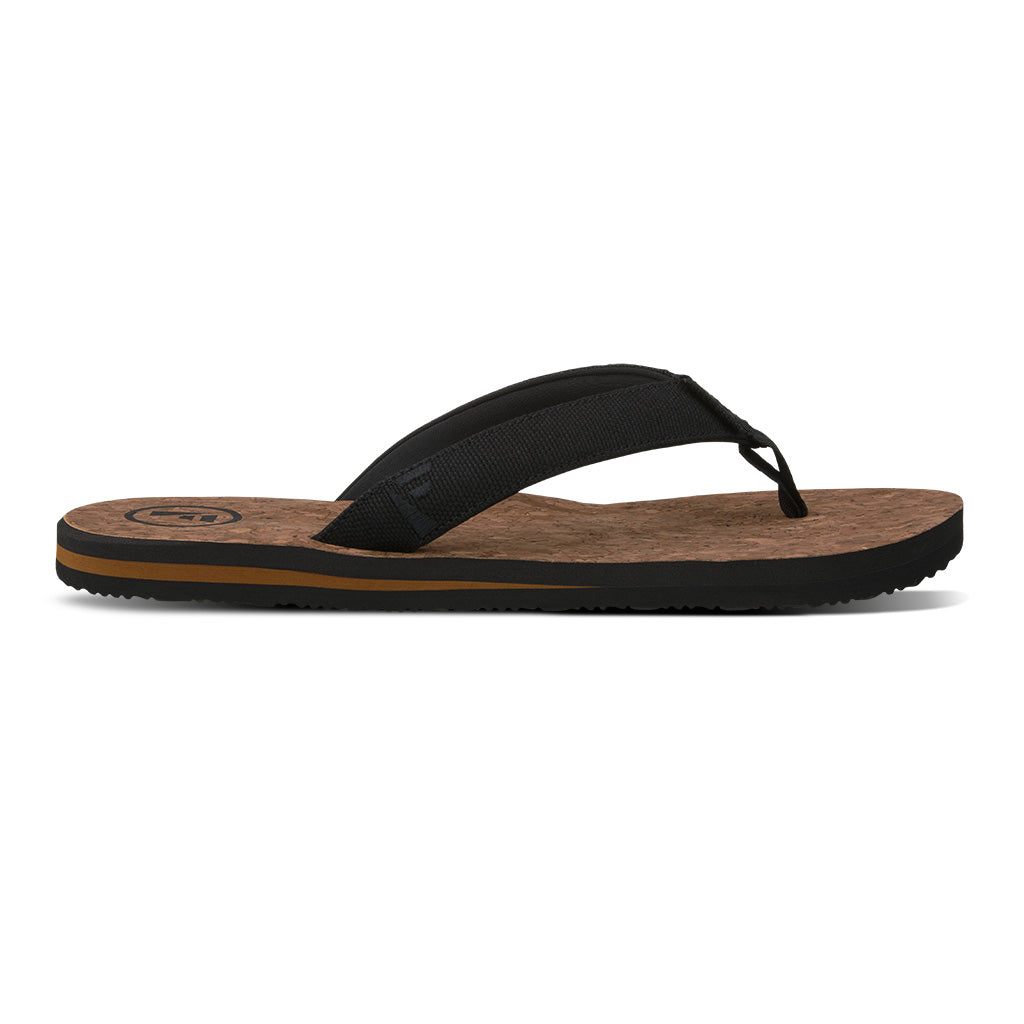 Mully Cork - Mens Flip Flops - Black