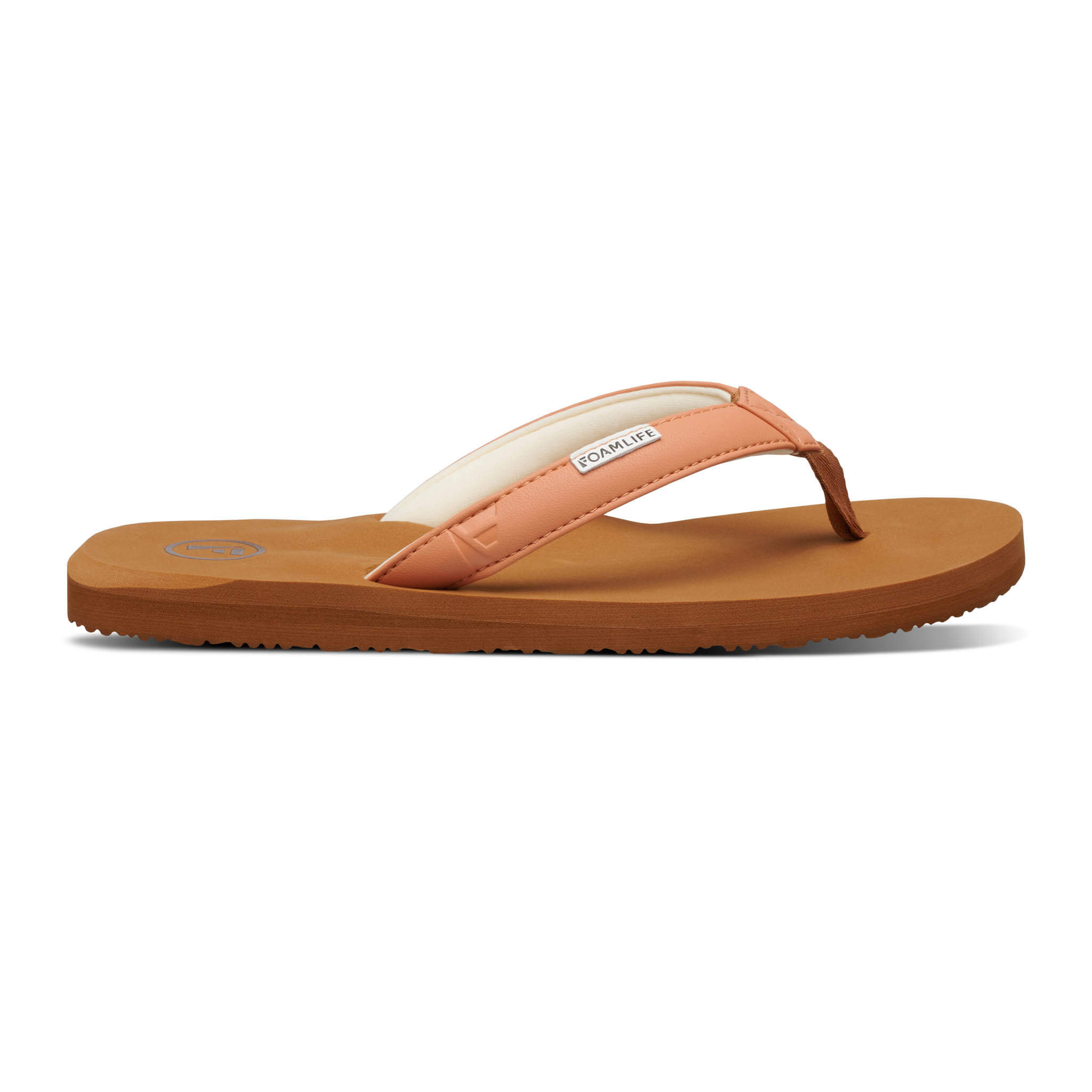 Seales SC - Womens Flip Flops - Brown/Pink Apricot