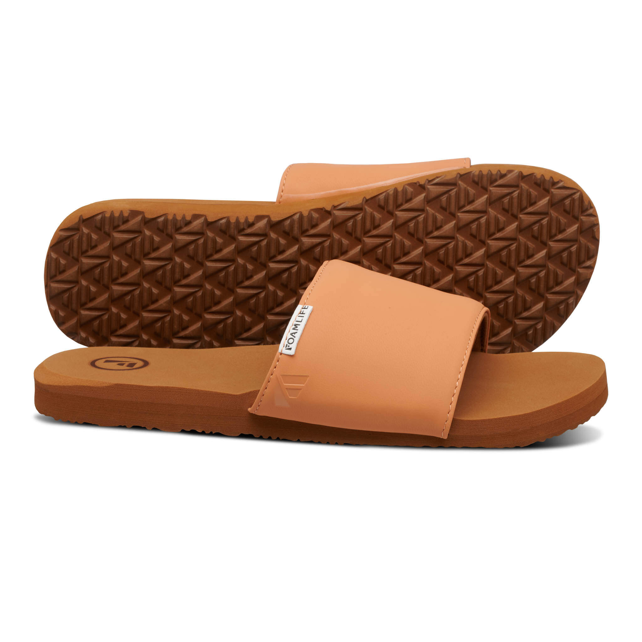 Seales Slide - Womens Slider - Brown/Pink Apricot