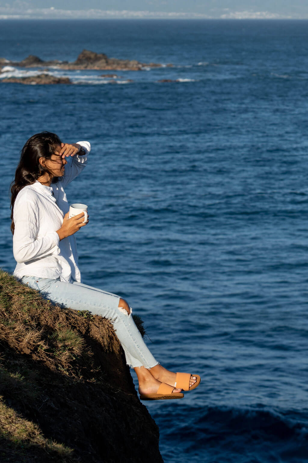 Seales Slide - Womens Slider - Brown/Pink Apricot