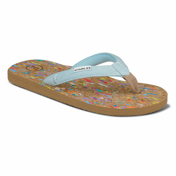 Goldie - Womens Flip Flops - Denim Blue