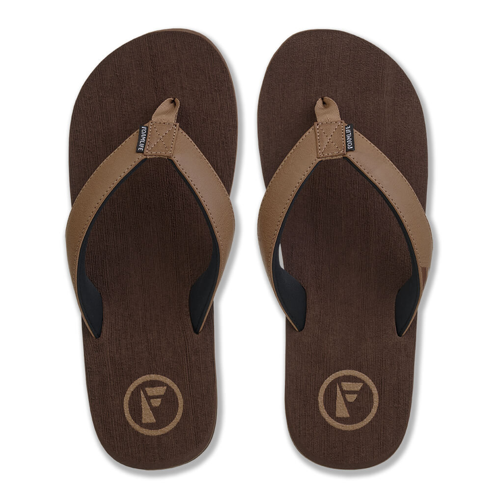 Seales Earth Mens Vegan Bio Leather Flip Flops | Buy Online | FoamLife
