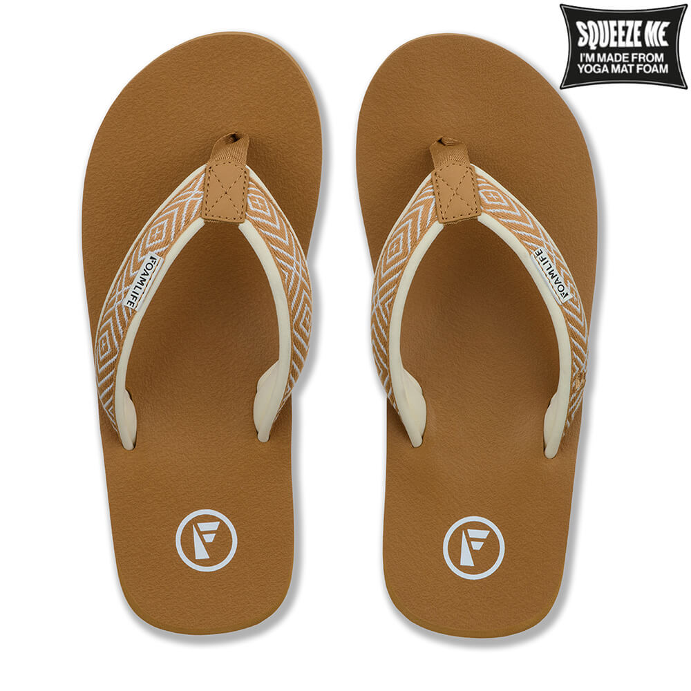 Yogi - Womens Flip Flops - Latte Brown