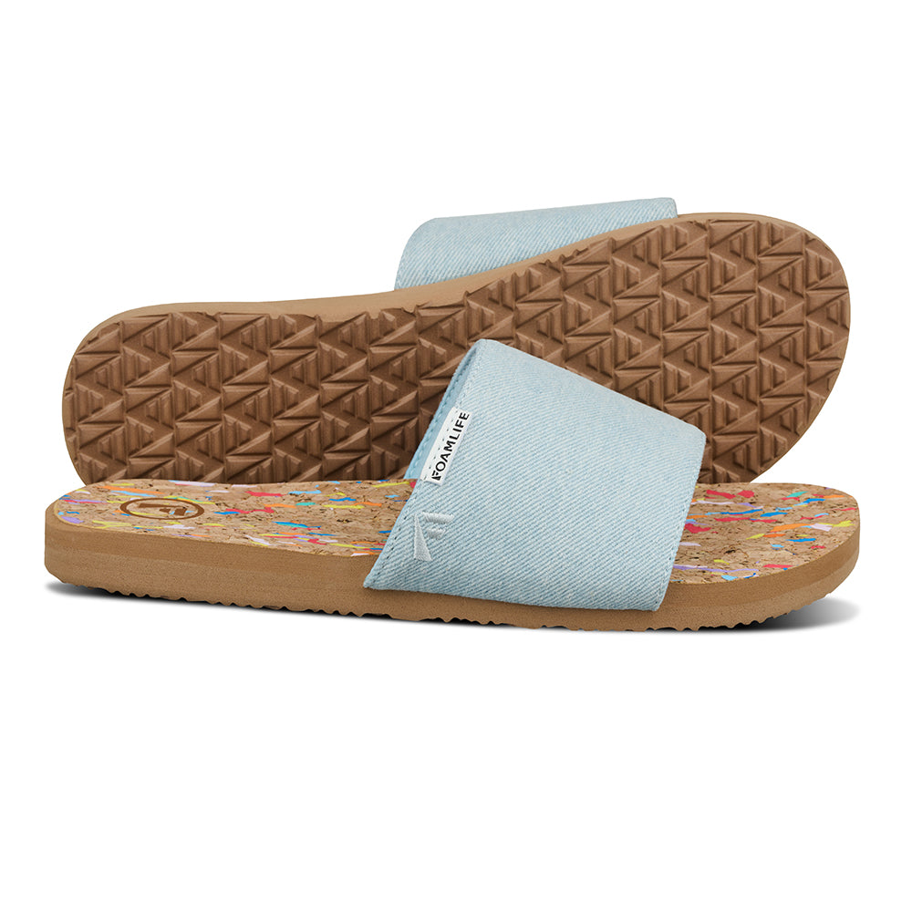 Goldie Slide - Womens Slider - Denim Blue