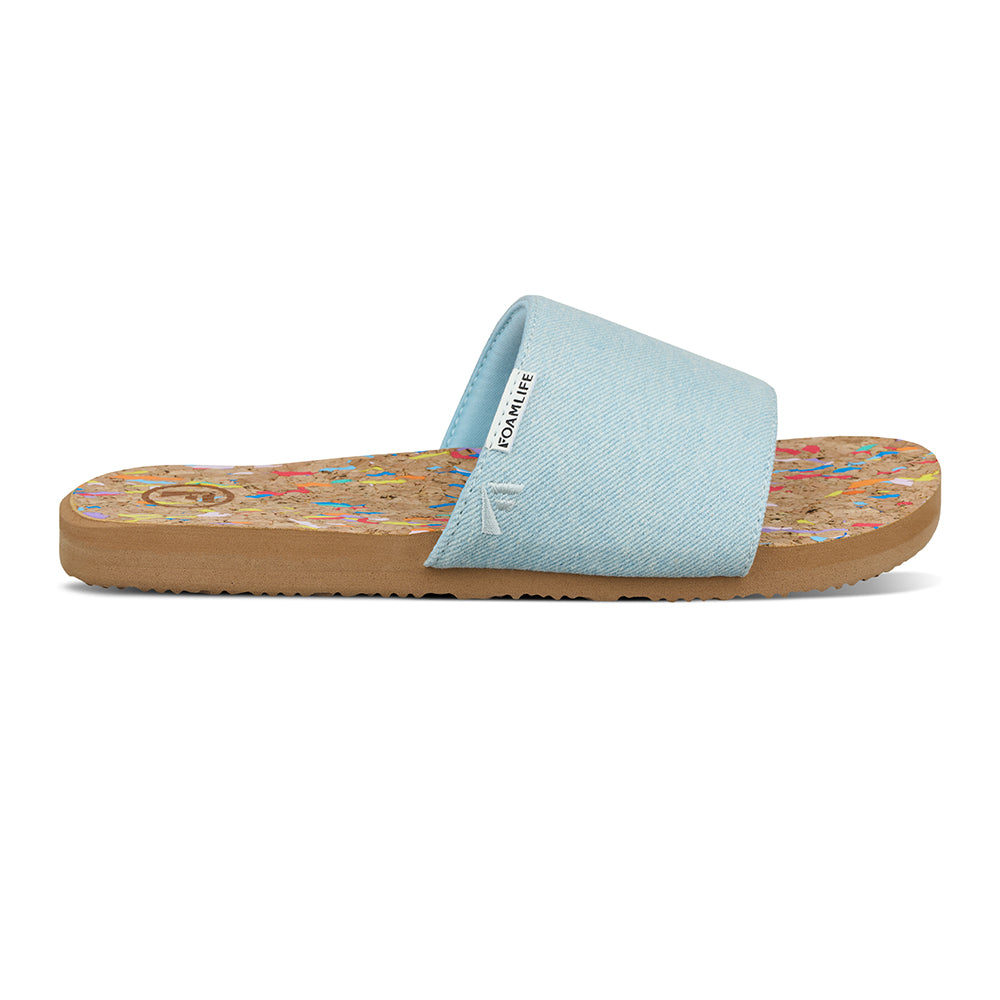 Goldie Slide - Womens Slider - Denim Blue