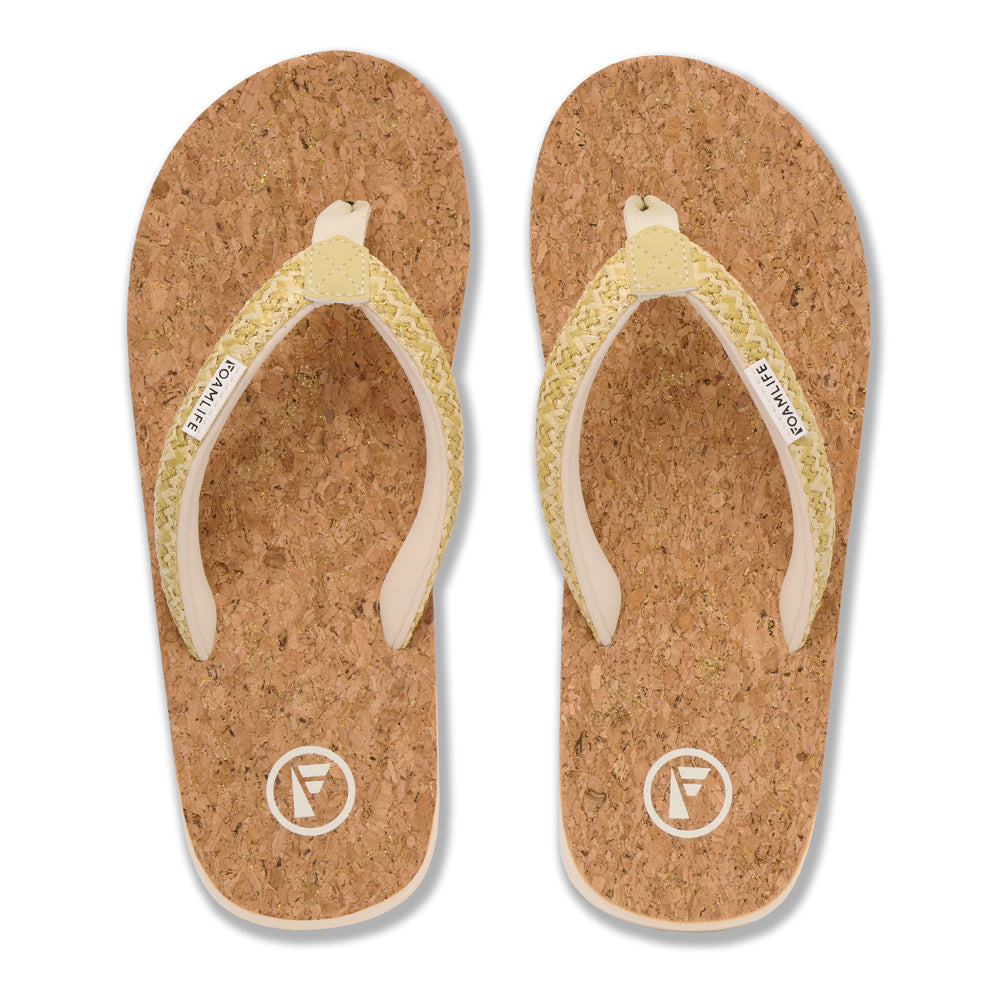 Vayla - Womens Flip Flops - Light Beige