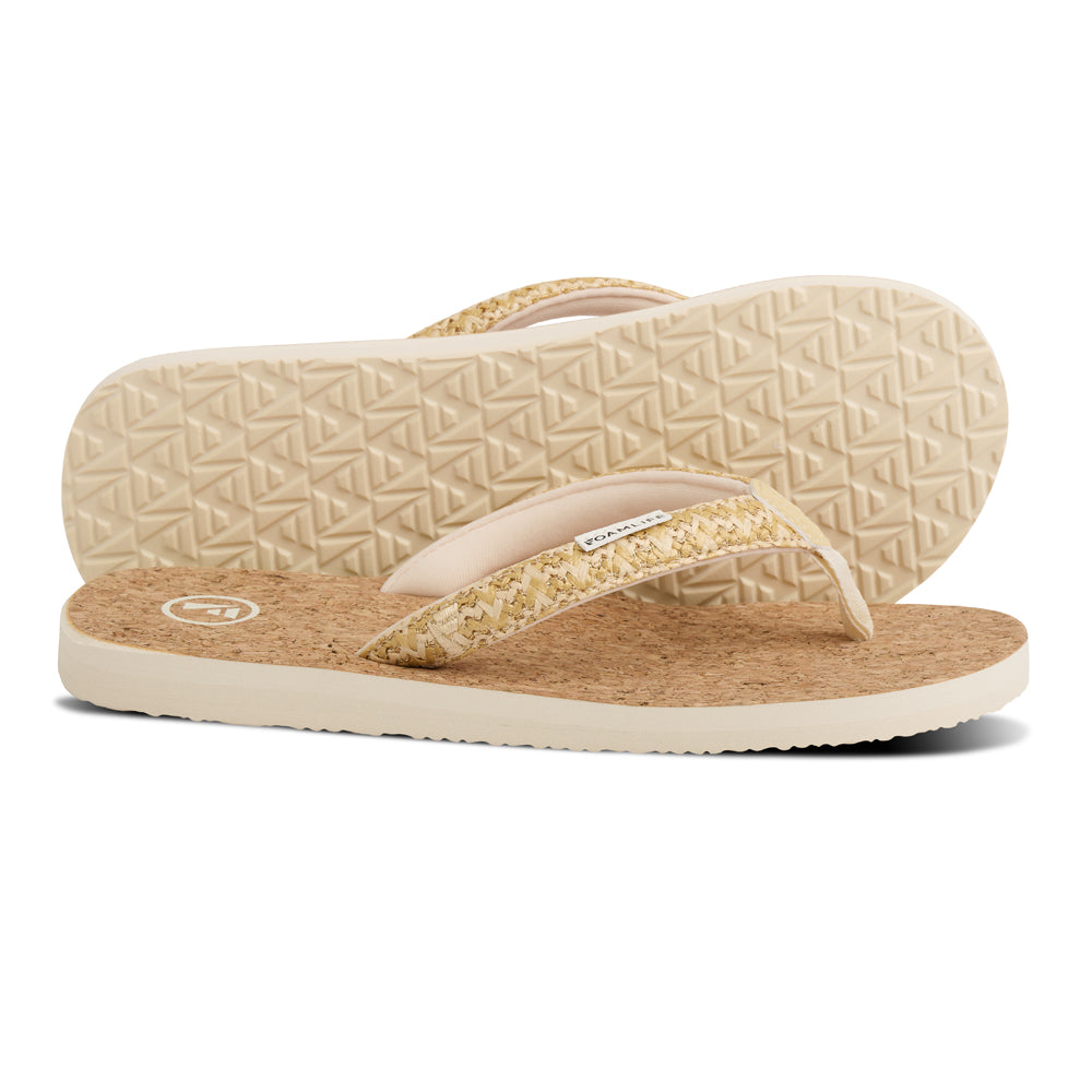 Vayla - Womens Flip Flops - Light Beige