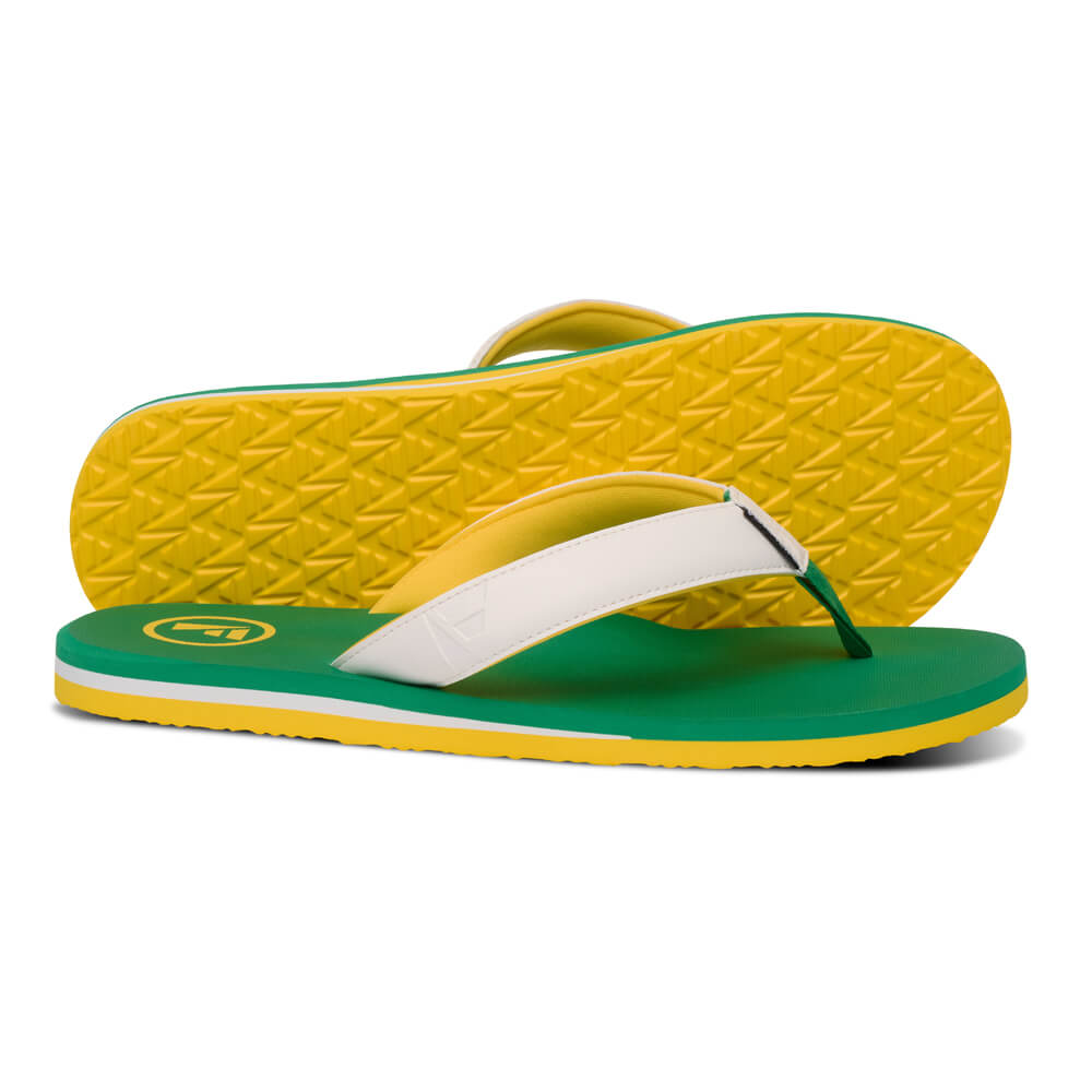 Traa WC - Mens Flip Flops - Brasil Green