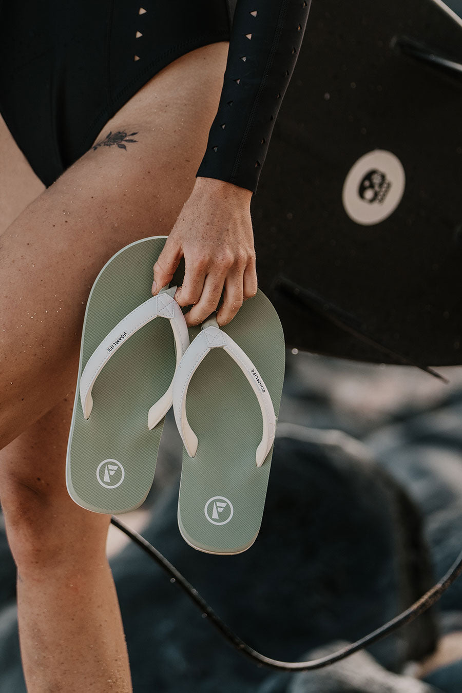 Lixi SC - Womens Flip Flops - Sage Green