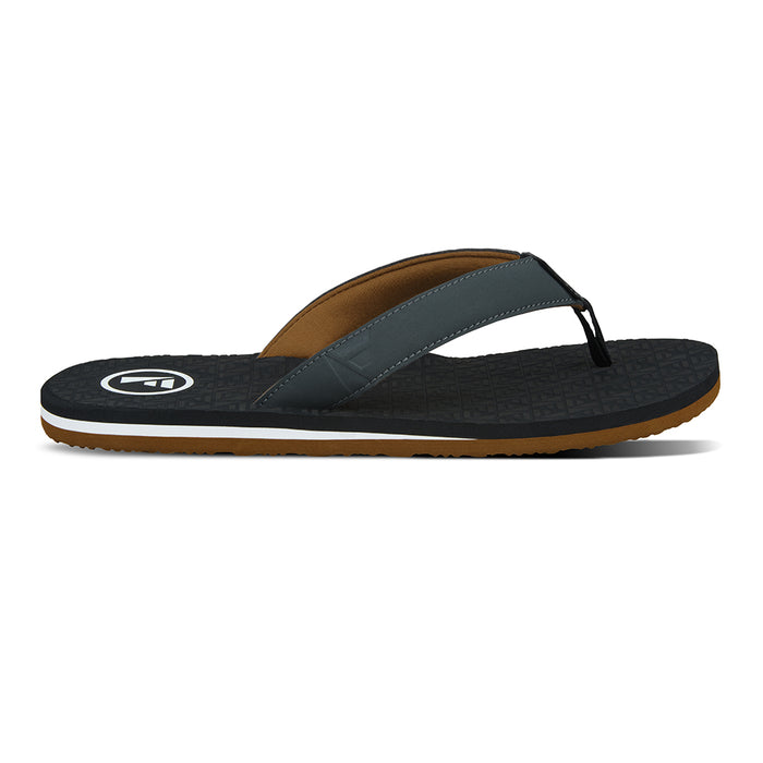 Traad - Mens Flip Flops - Black/Slate Grey