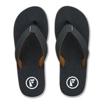 Traad - Mens Flip Flops - Black/Slate Grey