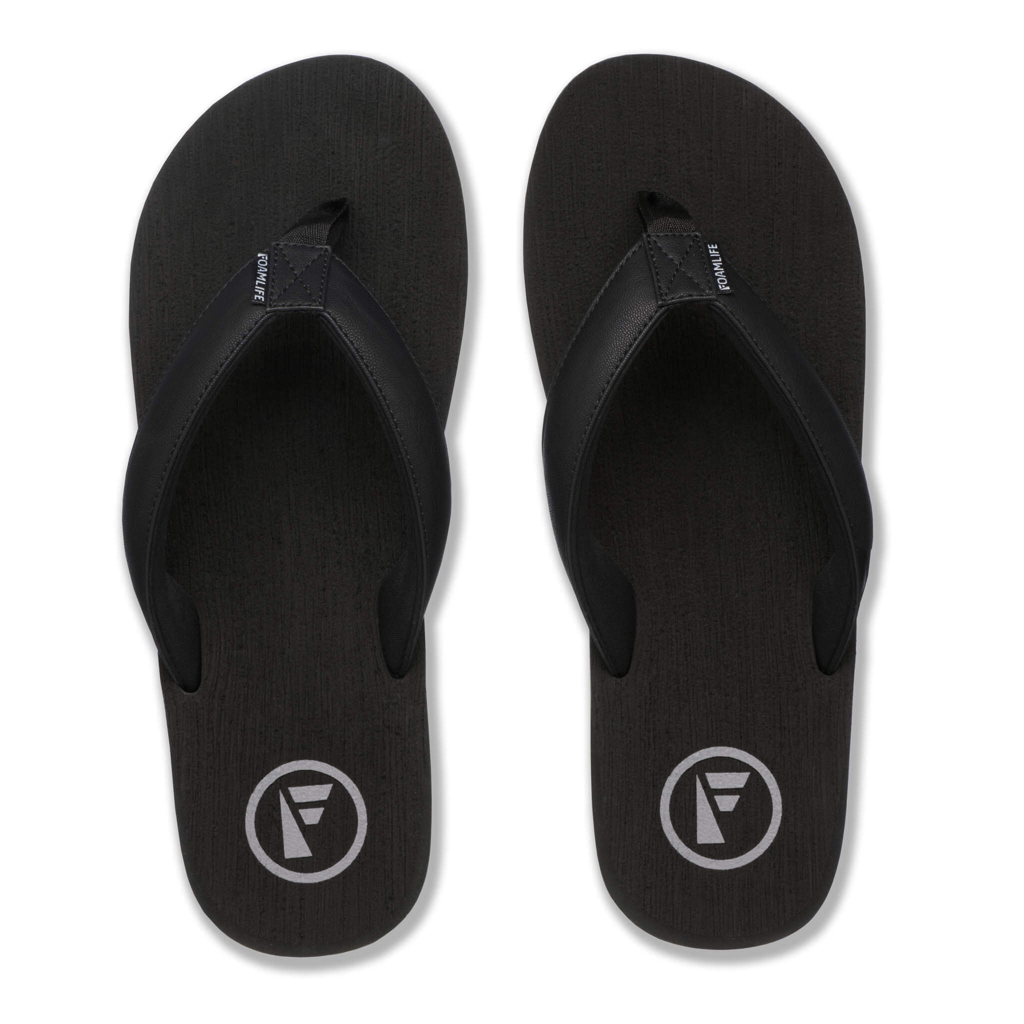 Seales - Mens Flip Flops - Black/Black