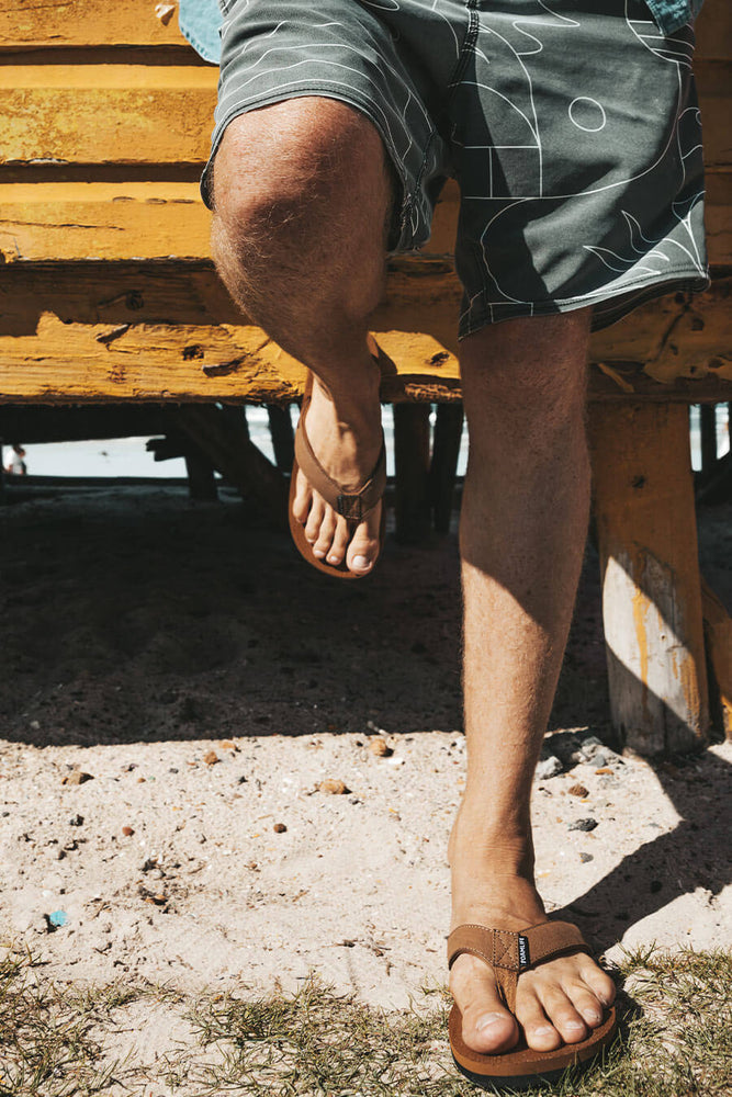 Seales Mens Vegan leather Flip Flops Buy Online FoamLife
