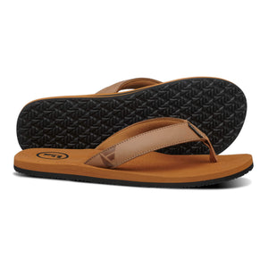 Mens real on sale leather flip flops