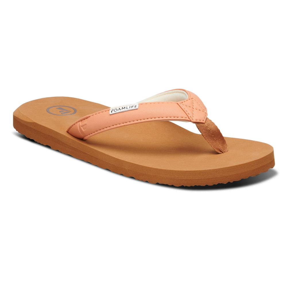 Seales SC - Womens Flip Flops - Brown/Pink Apricot